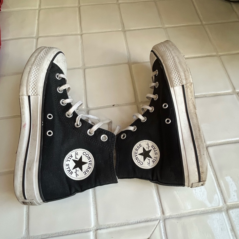 Converse Chuck Taylor All Star Lift Platform Canvas shoes black, women’s size 8